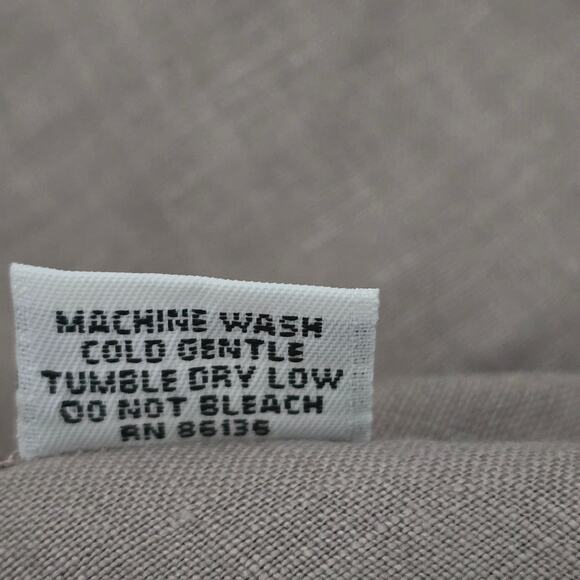 Bryan Walker Women’s Linen Flare Sleeve Blouse Taupe Sz S Minimalist Boho Resort - Picture 9 of 13